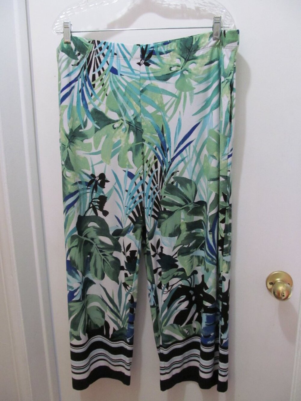 Susan Graver Tropical Printed Crop Pants ~ Size XL ~ A395951